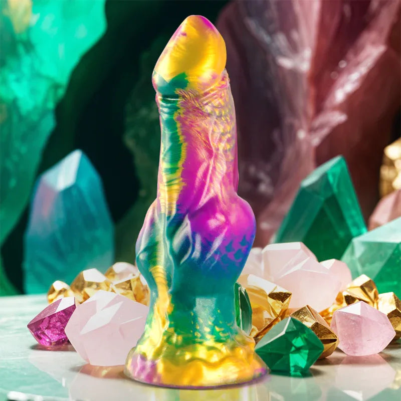 EPIC - IRIS DILDO MIT REGENBOGENFARBENEN HODEN DER VERGNÜGUNG - Vanelion Paradise