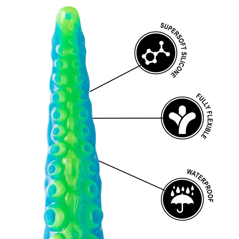 EPIC - SCYLLA FLUORESZIERENDER DÜNNER TENTAKEL-DILDO, GROSSE GRÖSSE - Vanelion Paradise