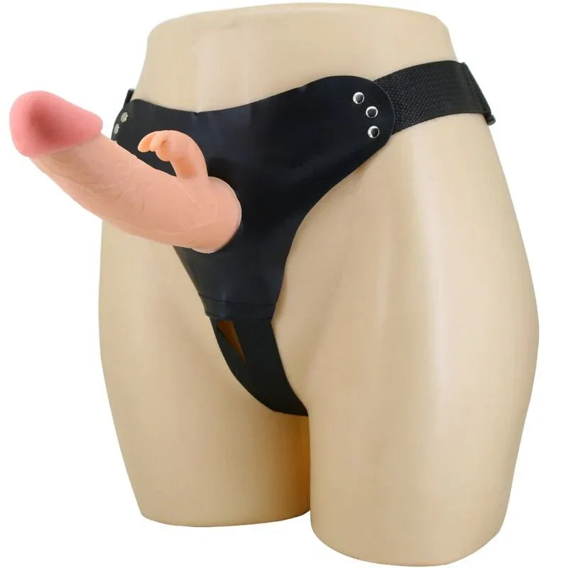 PRETTY LOVE Mavis Harness mit 19 cm Dildo Natur – verstellbar, wasserfest - Vanelion Paradise