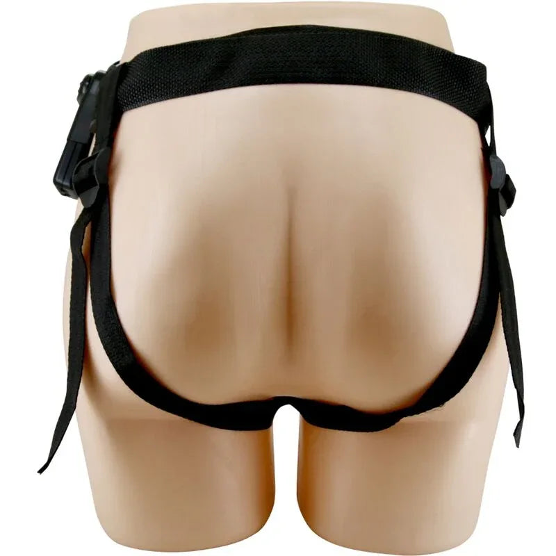 PRETTY LOVE Marion Harness mit Vibro-Dildo 19 cm Braun, verstellbar - Vanelion Paradise
