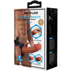 PRETTY LOVE Marion Harness mit Vibro-Dildo 19 cm Braun, verstellbar - Vanelion Paradise