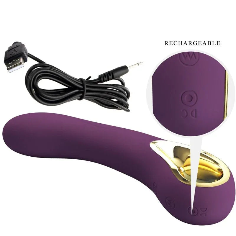 PRETTY LOVE Ethan G-Punkt Vibrator Lila – 12 Modi, Silikon, USB - Vanelion Paradise