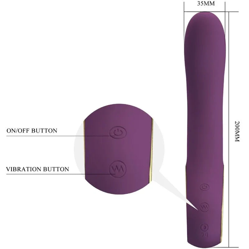 PRETTY LOVE Ethan G-Punkt Vibrator Lila – 12 Modi, Silikon, USB - Vanelion Paradise