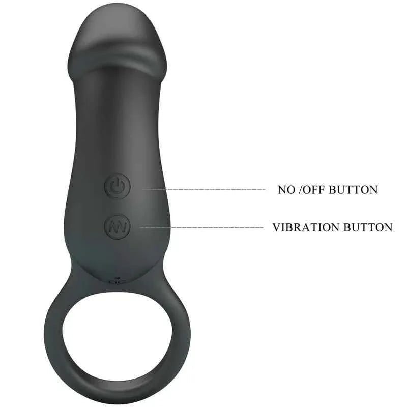 PRETTY LOVE - WARREN BLACK ANALRING & VIBRATOR - Vanelion Paradise
