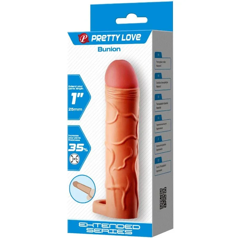 PRETTY LOVE Bunion Penisverlängerung – Silikon, Hodenring & Noppen - Vanelion Paradise