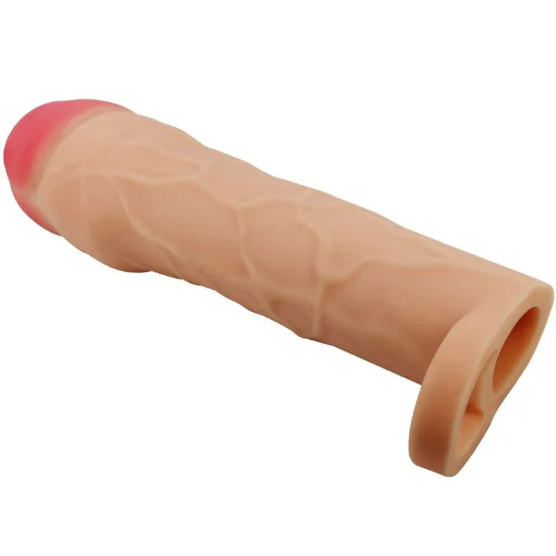 PRETTY LOVE Hani Penisverlängerung mit Hodenring – Silikon, Stimulierende Noppen - Vanelion Paradise