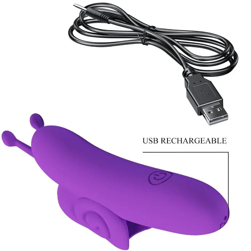 Pretty Love Snail – Lila Fingerstimulator mit 10 Funktionen - Vanelion Paradise