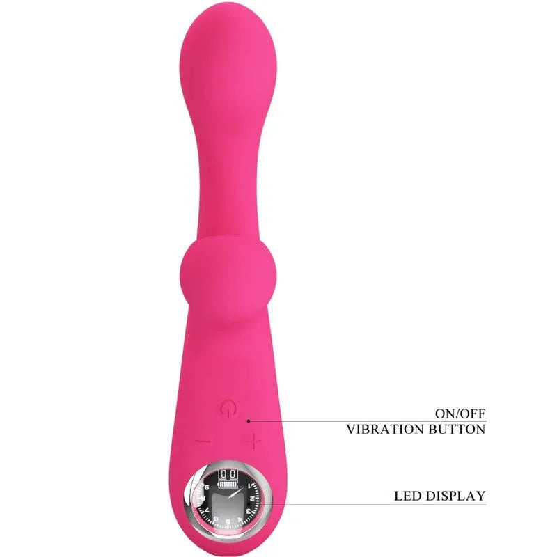 Pretty Love Skylar – Vibrator mit Klitoris-Stimulator & 30 Funktionen, Rosa - Vanelion Paradise