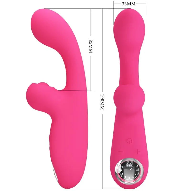 Pretty Love Skylar – Vibrator mit Klitoris-Stimulator & 30 Funktionen, Rosa - Vanelion Paradise