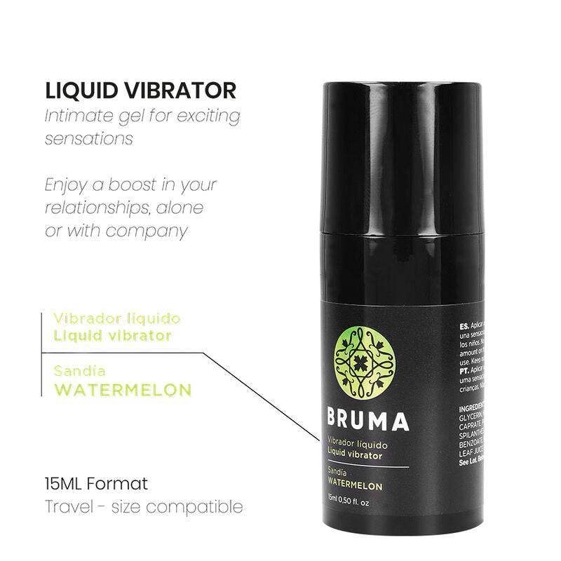 BRUMA - FLÜSSIGER VIBRATOR ULTRA GLEITENDE WASSERMELONE 15 ML - Vanelion Paradise