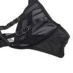 SUBBLIME - ZWEITEILIGES SET AUS TRANSPARENZ-BH UND S/M-STREIFEN - Vanelion Paradise