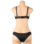 SUBBLIME - ZWEITEILIGES SET AUS TRANSPARENZ-BH UND S/M-STREIFEN - Vanelion Paradise