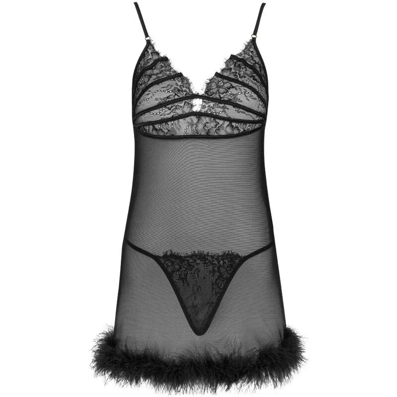 LIVCO CORSETTI FASHION - ZERUNAM SET BABYDOLL + SCHWARZER TANGA - Vanelion Paradise