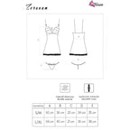 LIVCO CORSETTI FASHION - ZERUNAM SET BABYDOLL + SCHWARZER TANGA