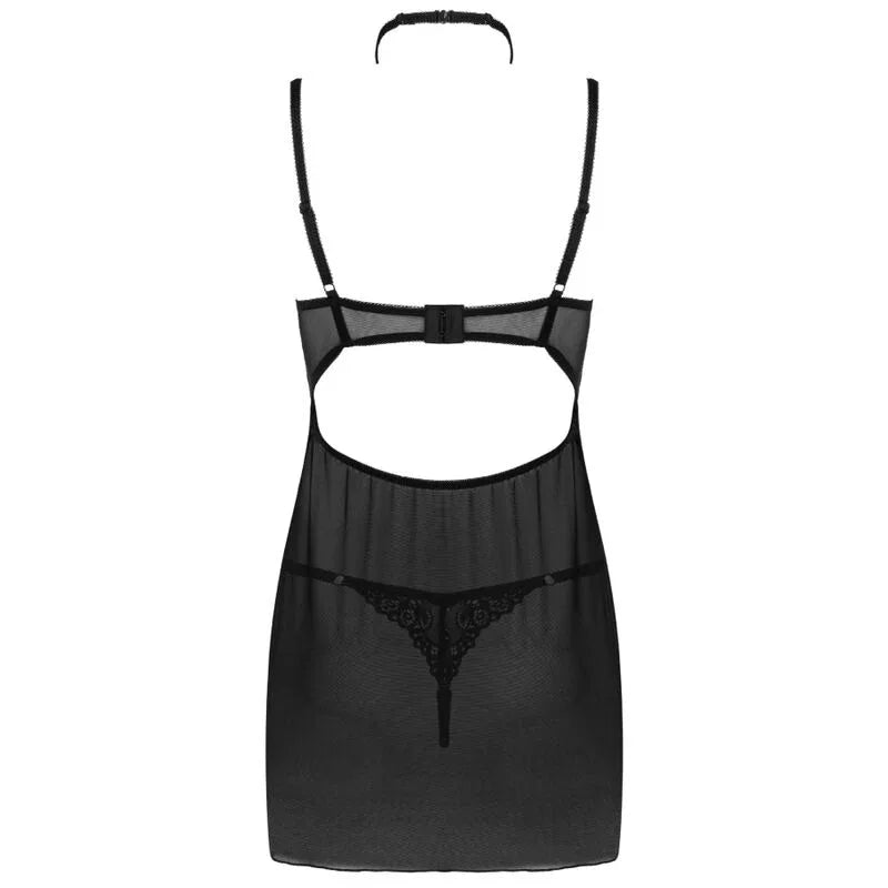 Livco Corsetti Binella Babydoll + Tanga Schwarz - Vanelion Paradise