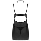 LIVCO CORSETTI FASHION - BINELLA SET BABYDOLL + TANGA SCHWARZ