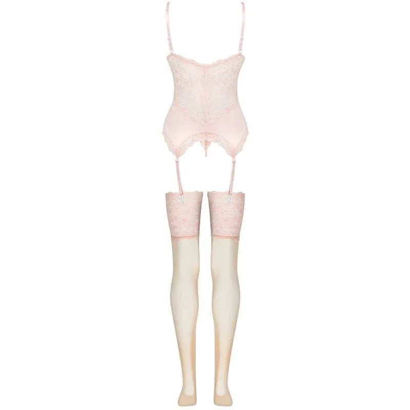 LIVCO CORSETTI FASHION - PERSINNE PEACH SET KORSET + HÖSCHEN + STRÜMPFE - Vanelion Paradise