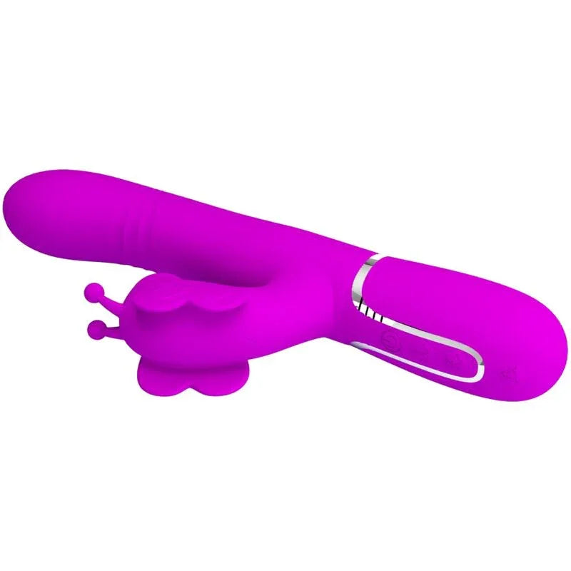 PRETTY LOVE - MULTIFUNKTIONS-KANINCHENVIBRATOR 4 IN 1 SCHMETTERLING FUCHSIA - Vanelion Paradise