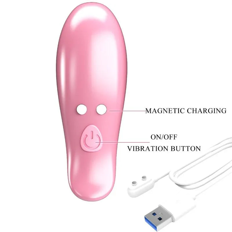 PRETTY LOVE Leaf Vibrierende Nippelklemmen Rosa – 10 Modi, USB - Vanelion Paradise