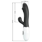 Pretty Love Snappy - Schwarzer G-Punkt & Klitoris Vibrator, 30 Funktionen - Vanelion Paradise