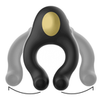 ARMONY - SILIKON-VIBRATORRING 3 MOTOREN WIEDERAUFLADBAR SCHWARZ - GOLD - Vanelion Paradise