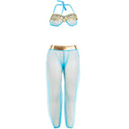 SUBBLIME - BLAUES DESSOUS-SET IM INDISCHEN STIL S/M - Vanelion Paradise