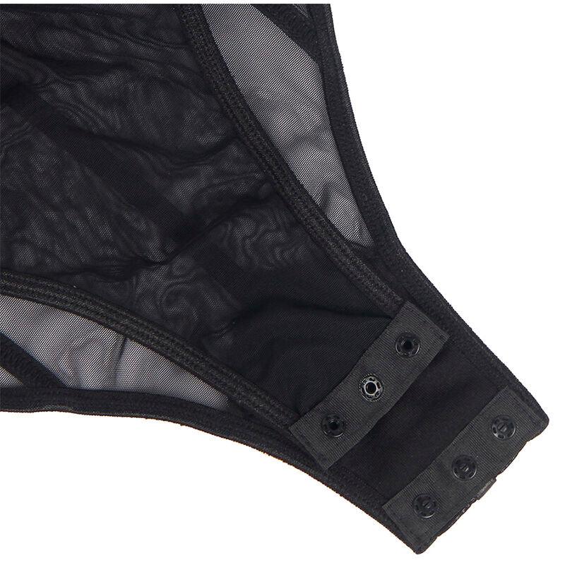 SUBBLIME - SCHWARZER BODY MIT KETTEN-HOSENTRGERN S/M - Vanelion Paradise