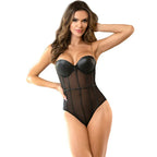 SUBBLIME - SCHWARZER BODY MIT KETTEN-HOSENTRGERN S/M - Vanelion Paradise