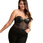 SUBBLIME - SCHWARZER BODY MIT KETTEN-HOSENTRGERN S/M - Vanelion Paradise
