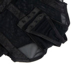 SUBBLIME - TEDDY MIT STRUMPFBAND-DETAIL AUF DER BRUST SCHWARZ S/M - Vanelion Paradise