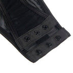 SUBBLIME - TEDDY MIT STRUMPFBAND-DETAIL AUF DER BRUST SCHWARZ S/M - Vanelion Paradise