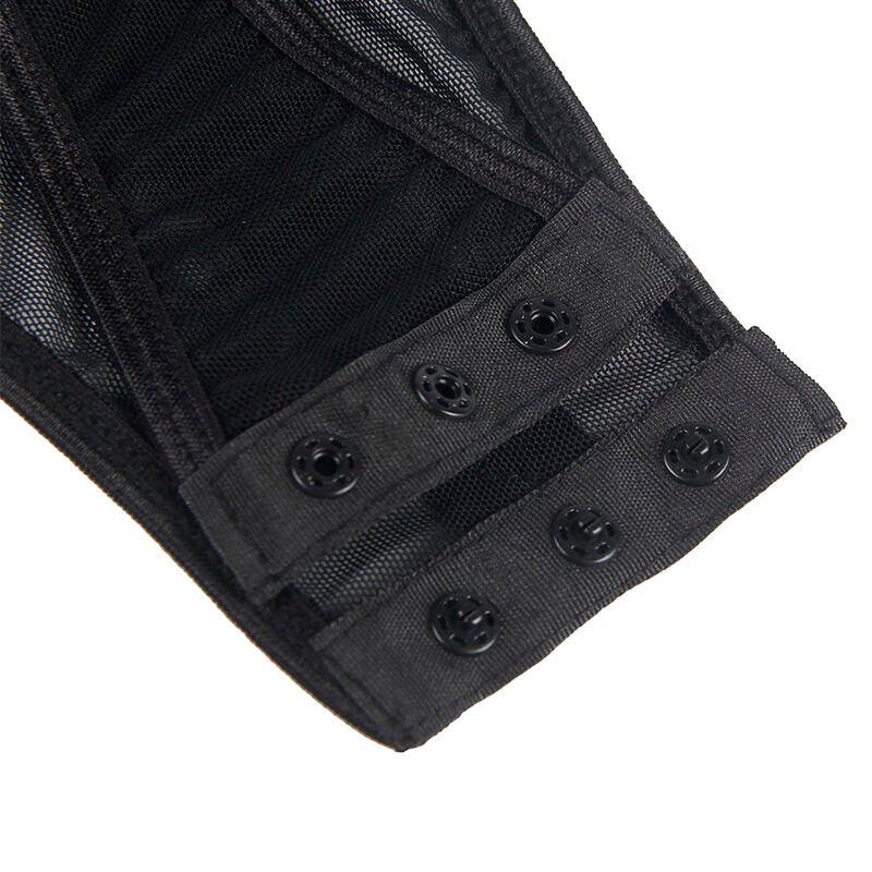 SUBBLIME - TEDDY MIT STRUMPFBAND-DETAIL AUF DER BRUST SCHWARZ S/M - Vanelion Paradise