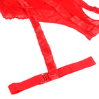 SUBBLIME - TEDDY MIT STRUMPFBAND-DETAIL BRUST ROT S/M - Vanelion Paradise