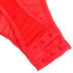SUBBLIME - TEDDY MIT STRUMPFBAND-DETAIL BRUST ROT S/M - Vanelion Paradise