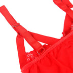 SUBBLIME - TEDDY MIT STRUMPFBAND-DETAIL BRUST ROT S/M - Vanelion Paradise