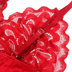 Subblime Satin-Babydoll Rot S/M – Spitze & Hakenverschluss - Vanelion Paradise