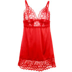 Subblime Satin-Babydoll Rot S/M – Spitze & Hakenverschluss - Vanelion Paradise