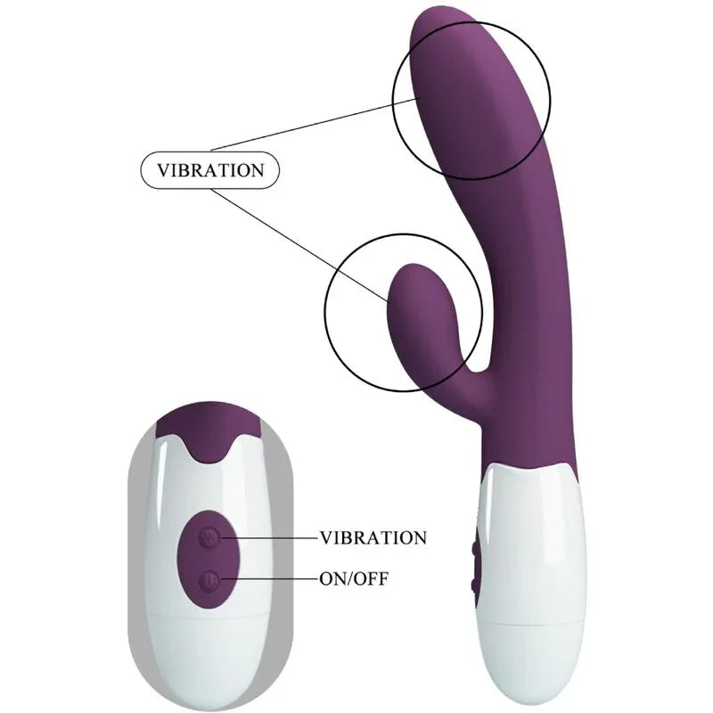 Pretty Love ALVIS – Rabbit-Vibrator, 30 Modi (Lila) - Vanelion Paradise
