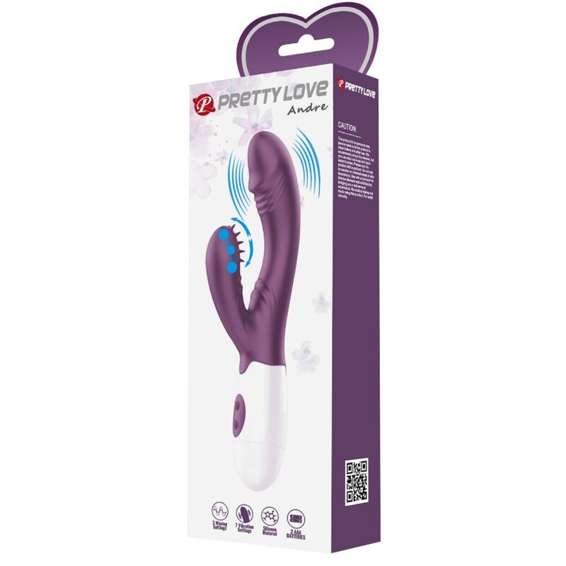 PRETTY LOVE - BUTTERFLY KISS RABBIT VIBRATOR & G-SPOT STIMULATOR LILA