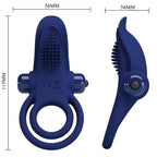 PRETTY LOVE - BRONSON DOPPELRING MIT VIBRATION BLAU - Vanelion Paradise