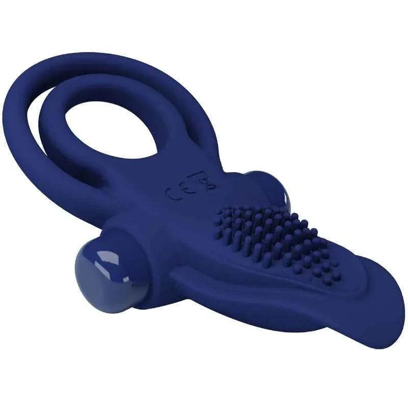 PRETTY LOVE - BRONSON DOPPELRING MIT VIBRATION BLAU - Vanelion Paradise