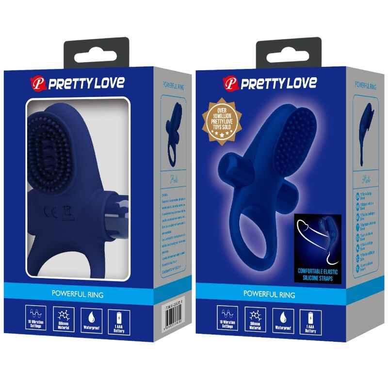 PRETTY LOVE - PALLE RING MIT VIBRATION BLAU - Vanelion Paradise