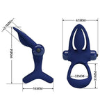 PRETTY LOVE - MAT DOPPELRING MIT VIBRATION & STIMULATOR BLAU - Vanelion Paradise