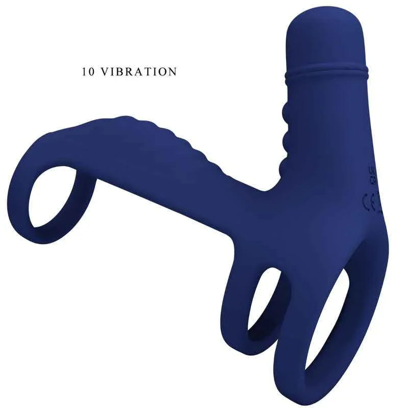 PRETTY LOVE - ELISH VIBRATIONSRING MIT VERLNGERUNG BLAU - Vanelion Paradise