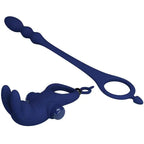 PRETTY LOVE - AYAD RABBIT VIBRATORRING MIT STECKER BLAU - Vanelion Paradise
