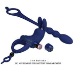 PRETTY LOVE - AYAD RABBIT VIBRATORRING MIT STECKER BLAU - Vanelion Paradise