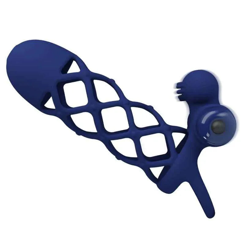PRETTY LOVE - GIANN VIBRATORRING MIT SILIKONHÜLLE BLAU - Vanelion Paradise
