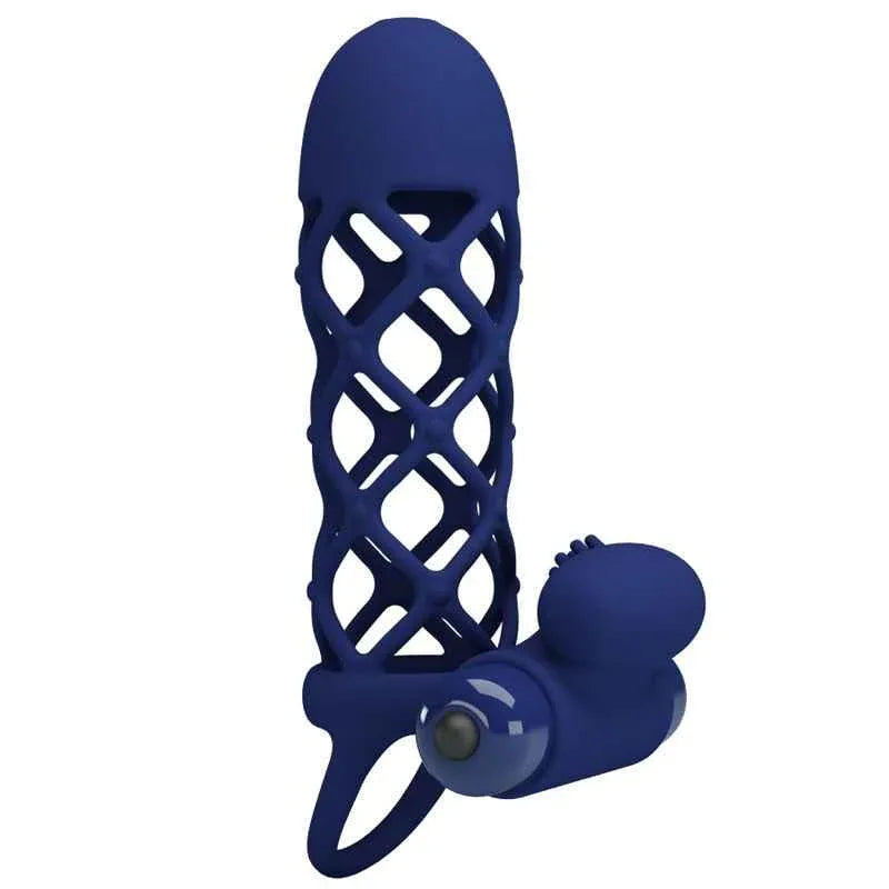 PRETTY LOVE - GIANN VIBRATORRING MIT SILIKONHÜLLE BLAU - Vanelion Paradise