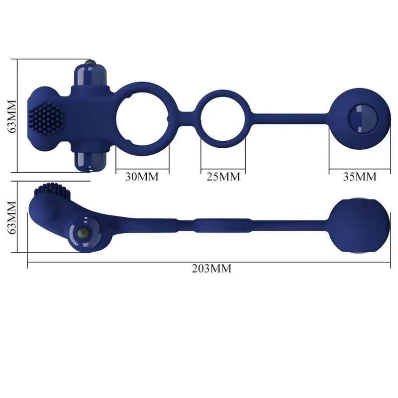 PRETTY LOVE - REMINGTON DOPPELVIBRATIONSRING MIT STECKER BLAU - Vanelion Paradise