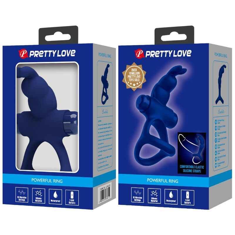 PRETTY LOVE - LUCHITO DOPPELVIBRIERENDER RING KANINCHEN BLAU - Vanelion Paradise